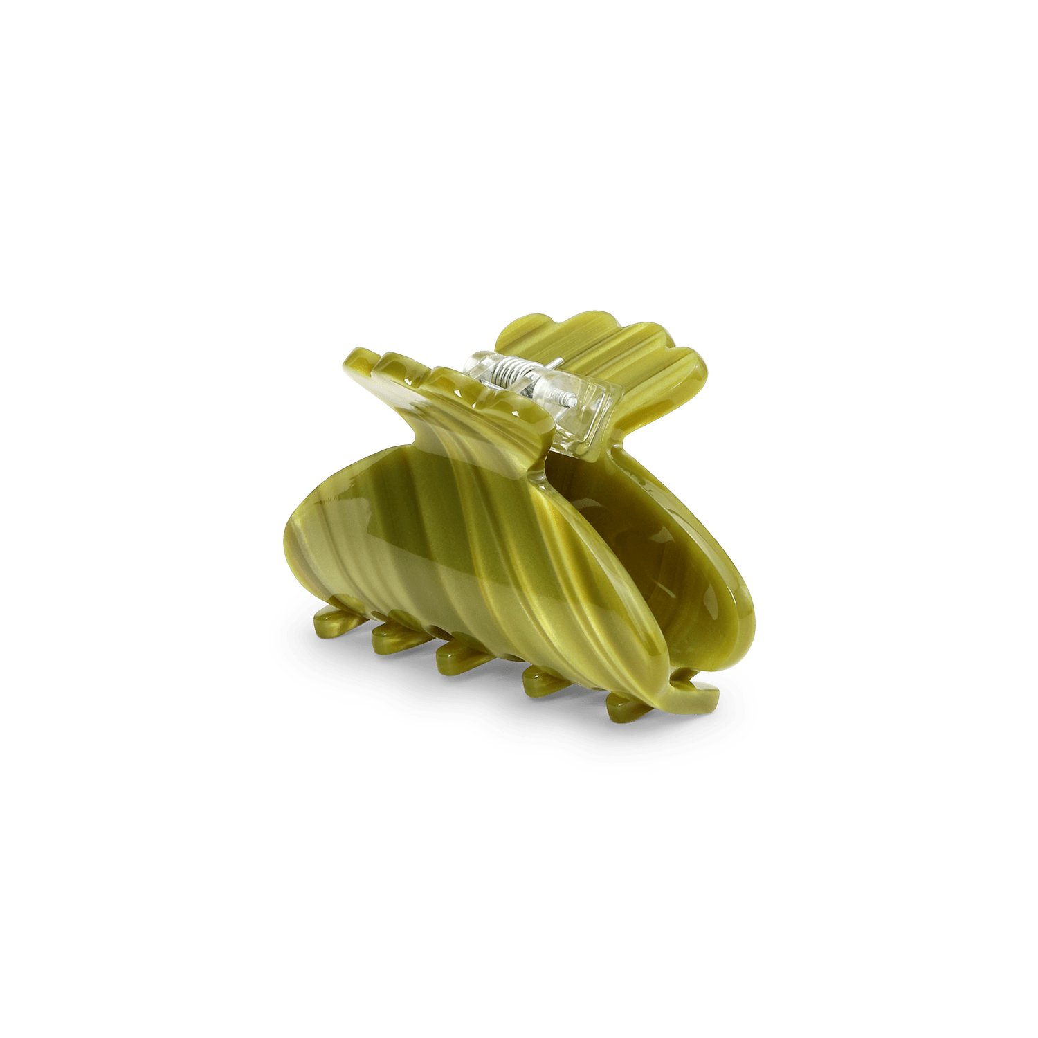 Helle Icy Pine Mini – lille grøn hårklemme med marmoreret finish fra SUI AVA