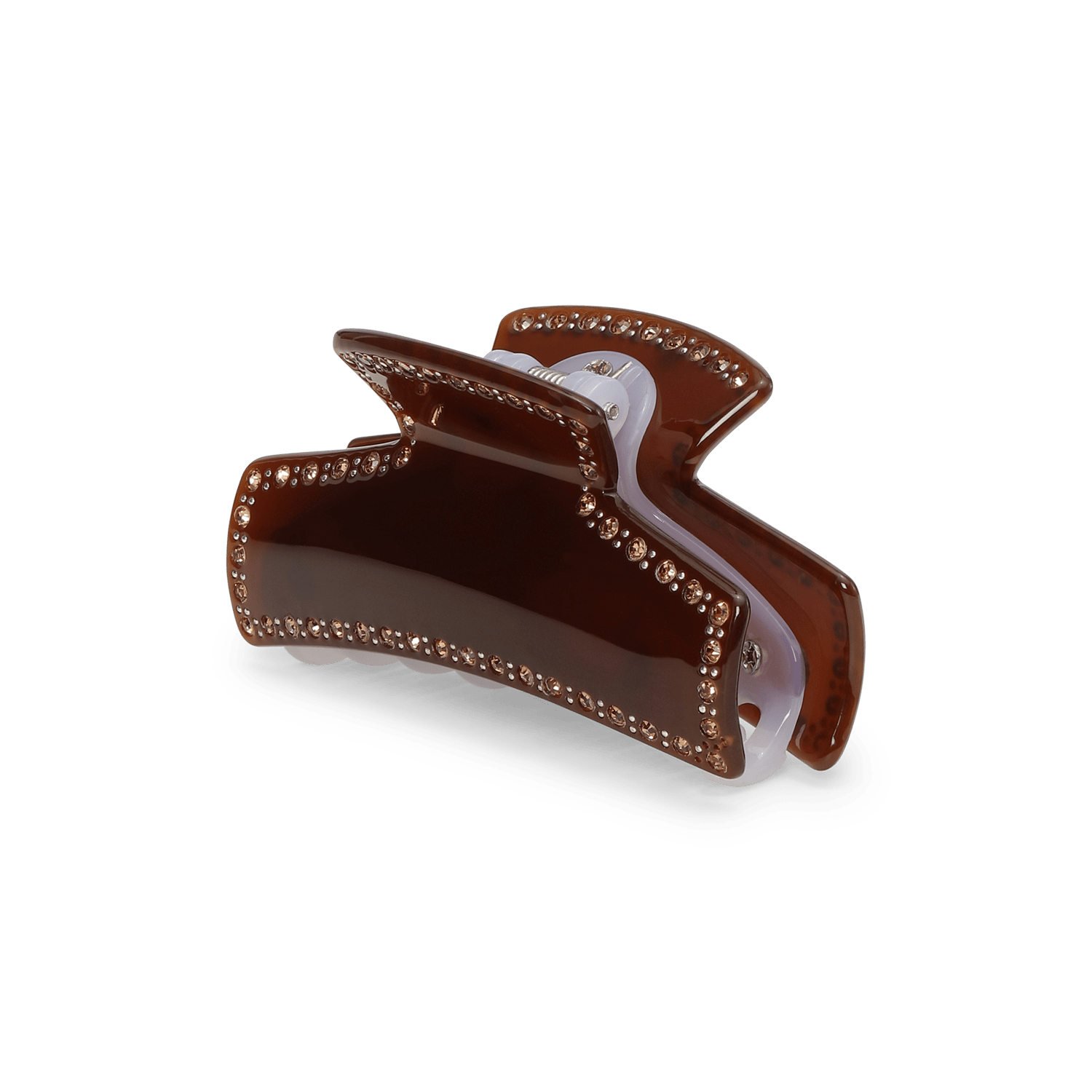 Brun hårklemme med rhinsten fra SUI AVA – Anna Grinch Glam Middle