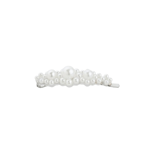 Birgit Clip med hvide perler i elegant design fra SUI AVA