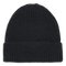 Nico Beanie i sort – ribstrikket vinterhue med foldet kant i blød uldblanding.