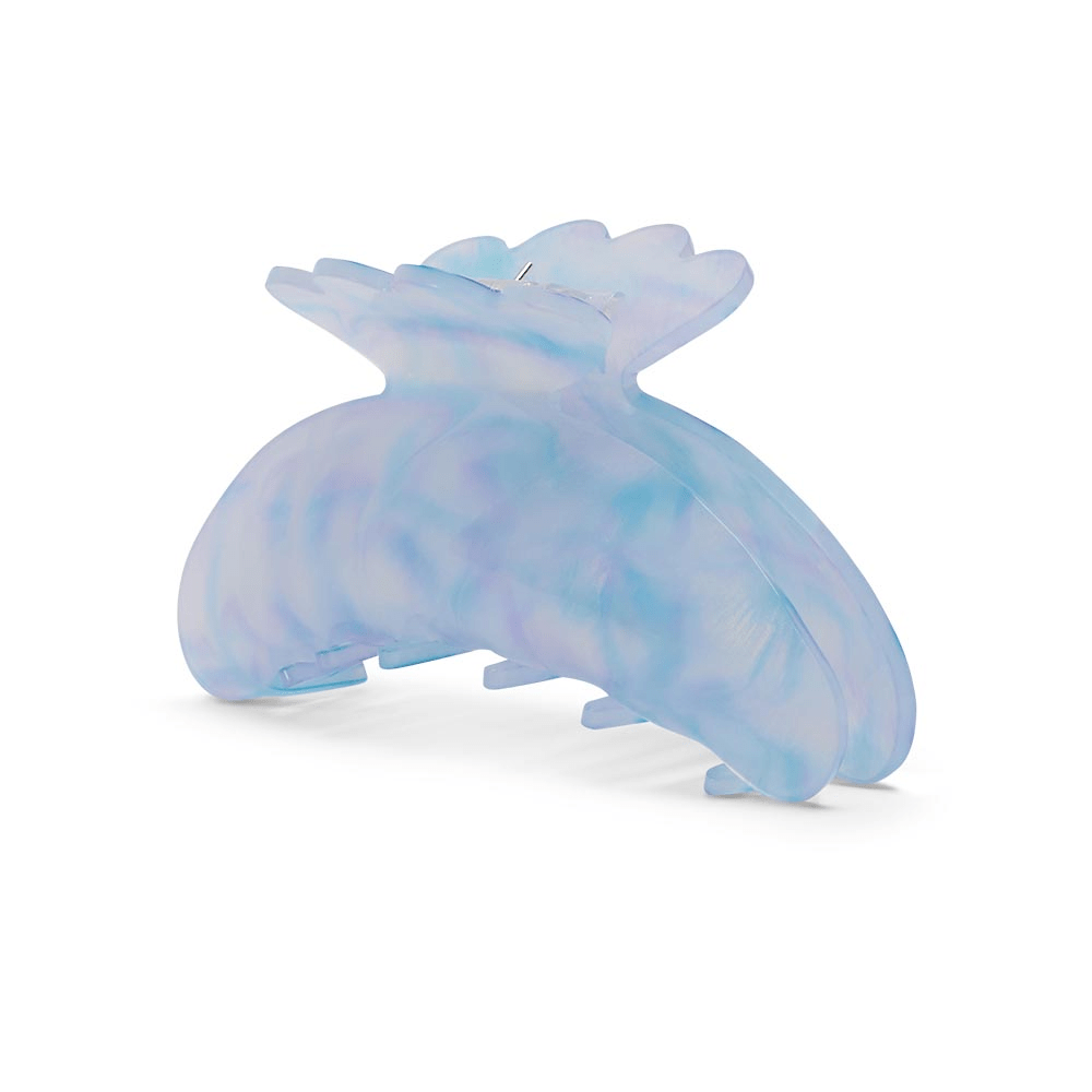 Stor hårklemme i blå og lilla perlemor – Helle Treasure Big