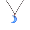 Halskæde med blå halvmånevedhæng og sort snor – Into the Woods Necklace fra SUI AVA