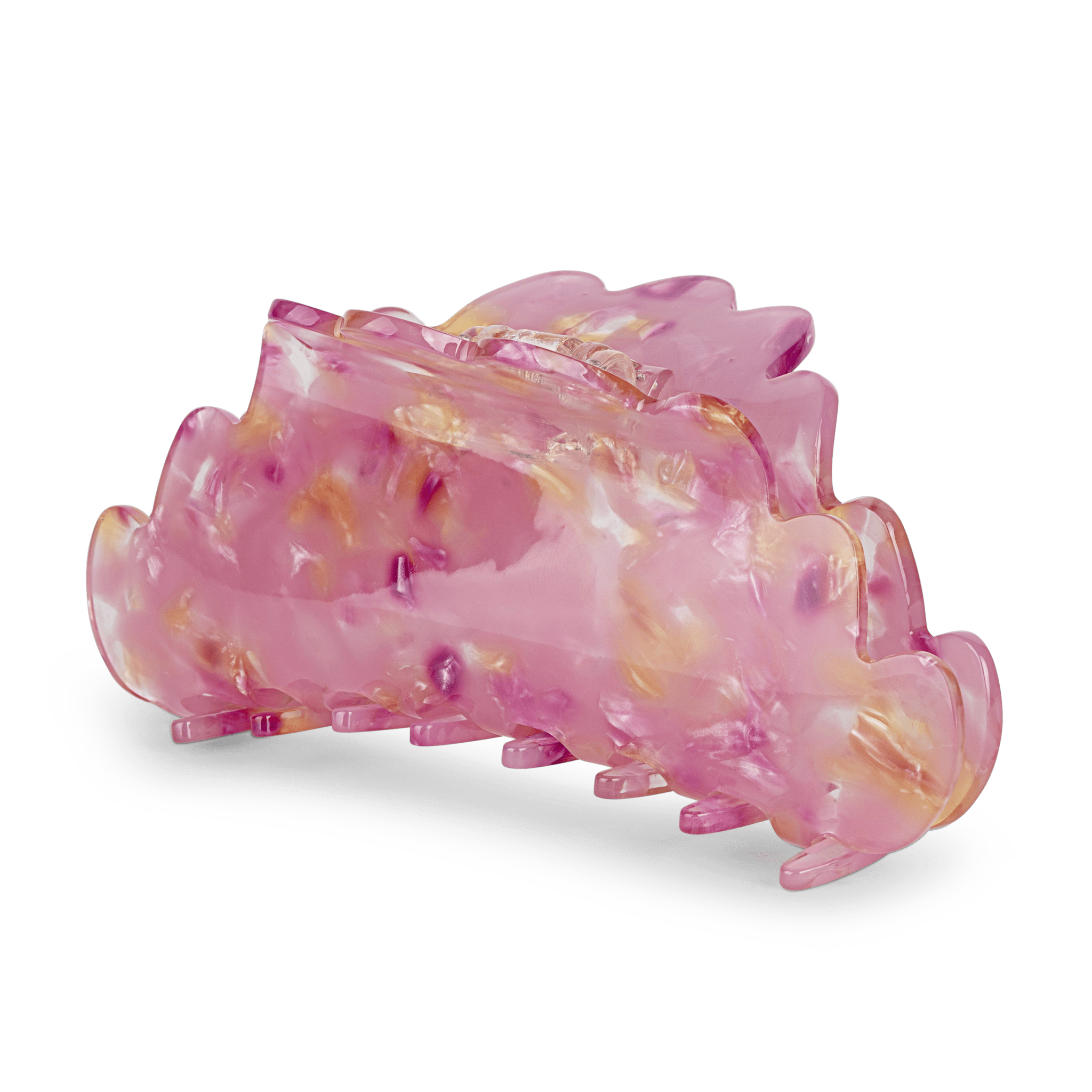 Stor pink hårklemme med perlemorslook – Simone Craving Big fra SUI AVA