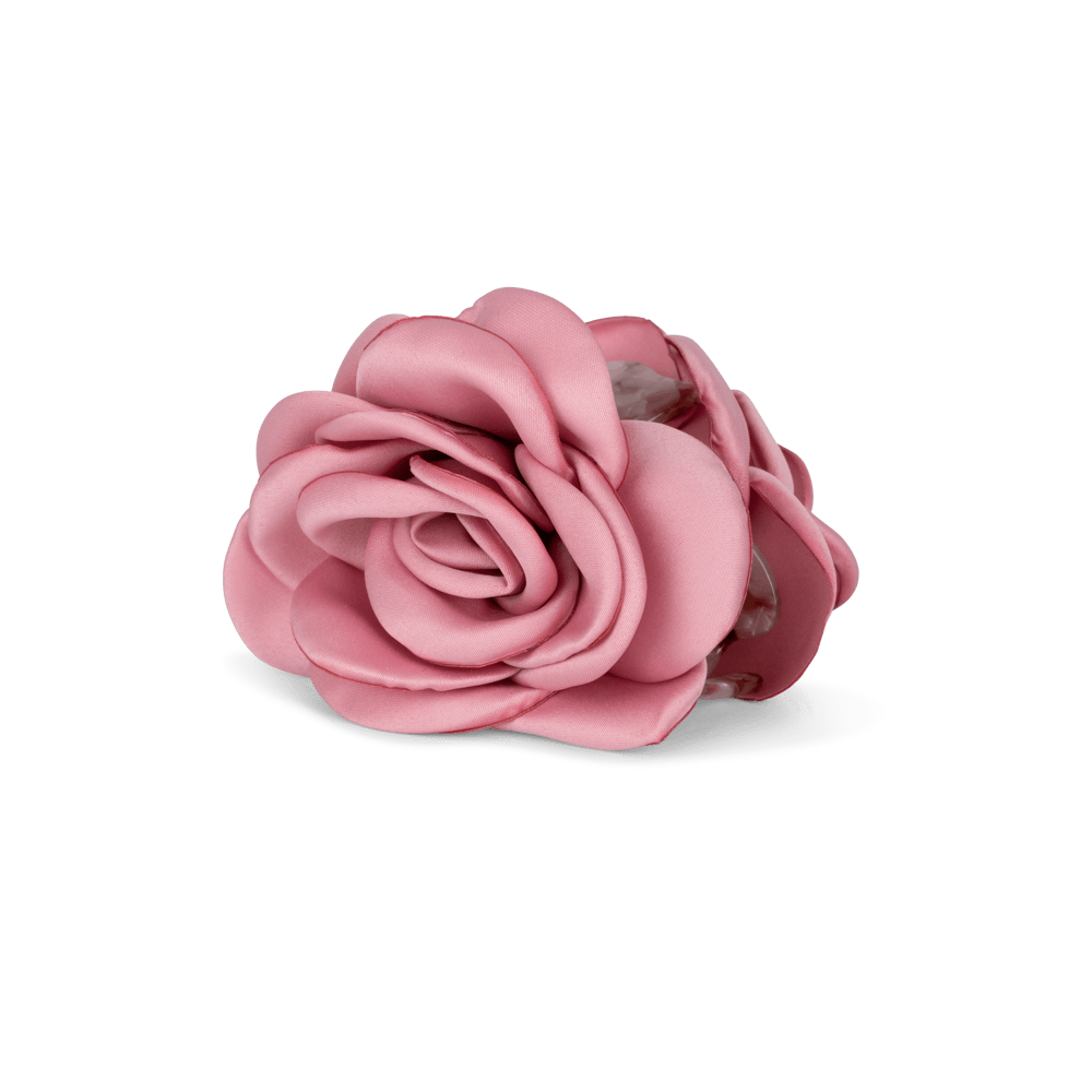 Rosa hårklemme med roseformet blomst – Smooth Rosa Hair Claw fra SUI AVA
