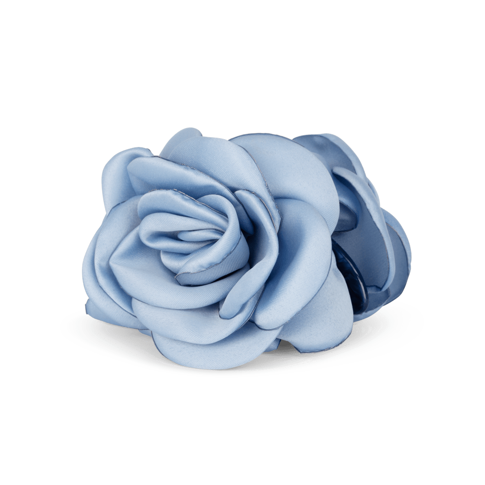 Lyseblå hårklemme i form af en rose – Smooth Rosa Hair Claw fra SUI AVA