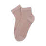 Sofie Ankle Socks – Ankelstrømper i dusty rose med struktur og ribkant