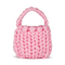Sally Braided Bag – Håndflettet taske i baby pink med chunky, blødt design.