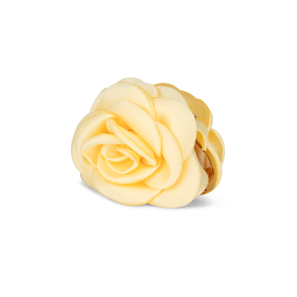 Lysegul hårklemme formet som en blød rose – Smooth Rosa Hair Claw fra SUI AVA