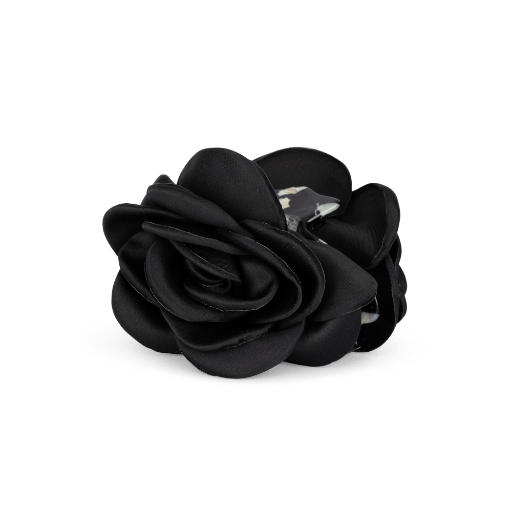 Sort hårklemme formet som en rose – Smooth Rosa Hair Claw fra SUI AVA