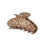 Leopardmønstret hårklemme med glitrende SUI AVA-logo – Ida Crushed Big, til langt eller kraftigt hår.