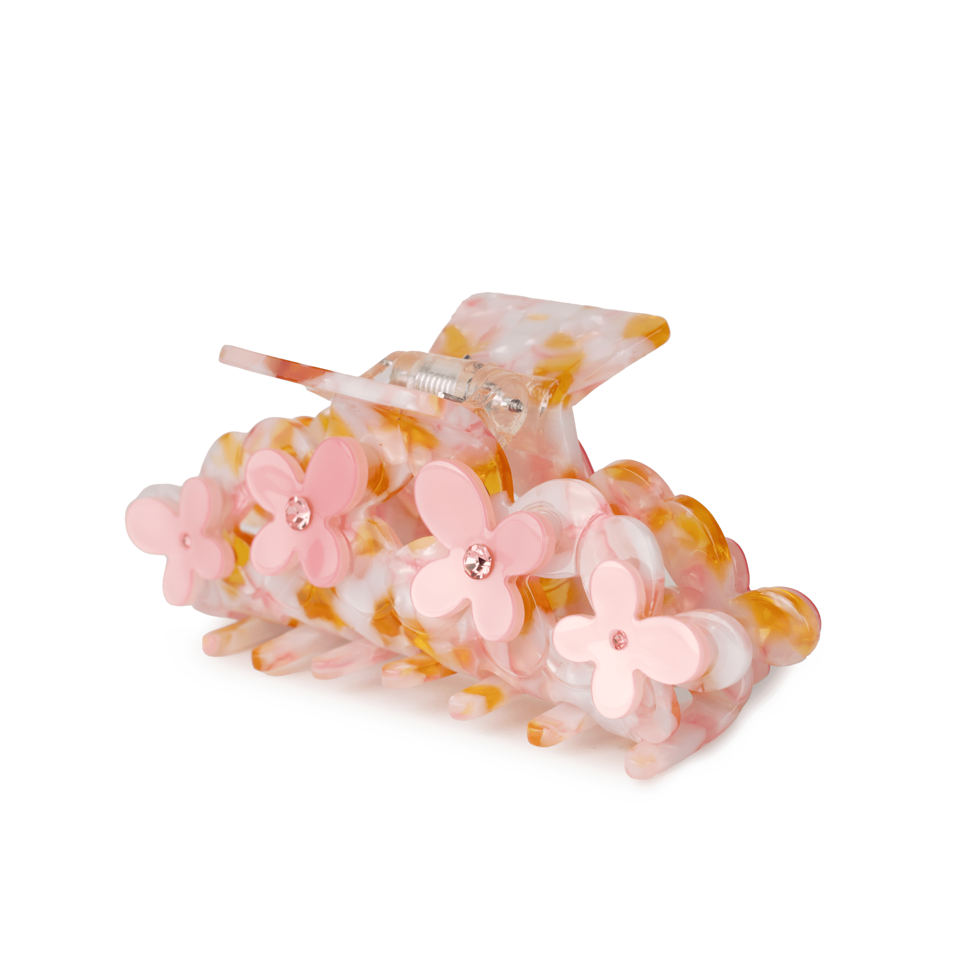 Pretty Blossom Middle fra SUI AVA – mellemstor hårklemme med et smukt blomsterdesign, ideel til at tilføje et feminint og elegant touch til dine frisurer.