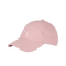 Lyserød baseball cap i økologisk bomuld med broderet SUI AVA-logo.