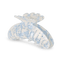 Stor hårklemme i perlemorshvid med blå glimmer og teksten "Aphrodite" - Helle Mother of Pearl Big fra SUI AVA