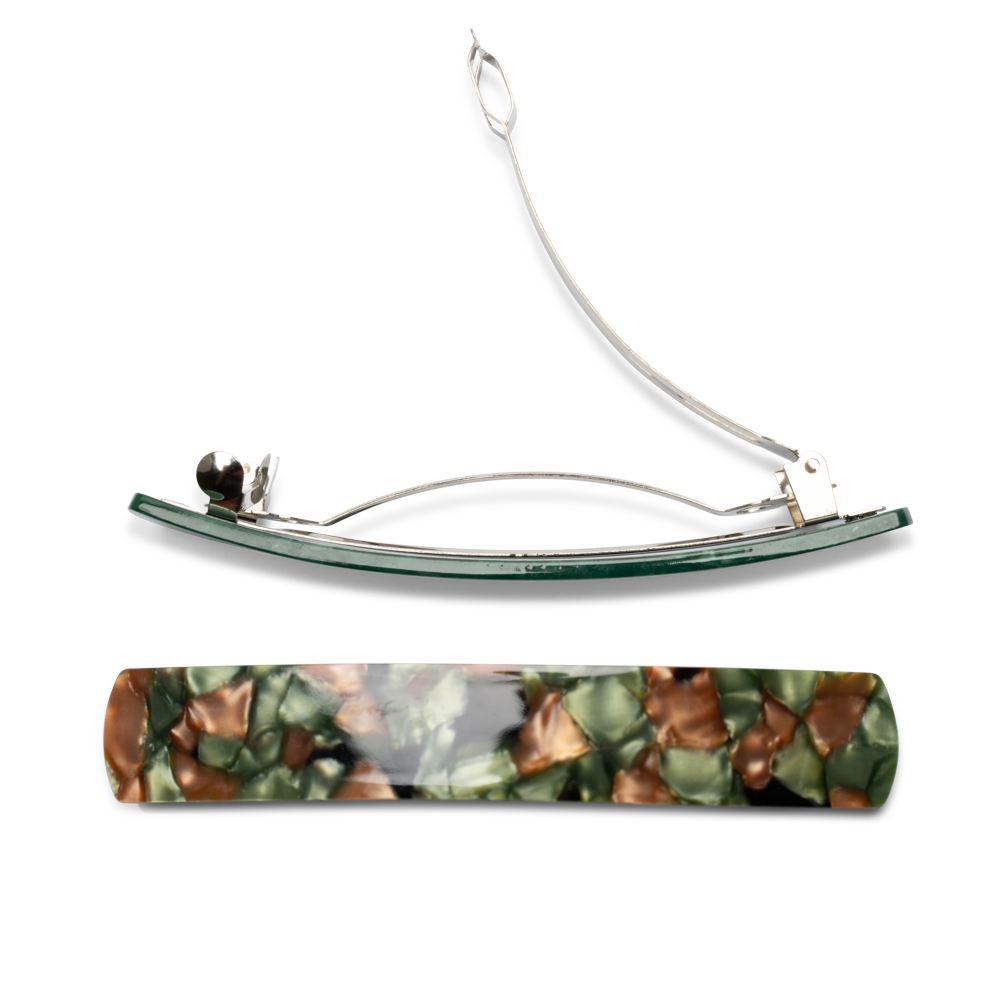 Matcha Addict Hair Clip – hårspænde med mosaikmønster i grøn og kobber