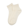 Sofie Ankle Socks – Cremefarvede strømper med strukturstrik og ribkant.